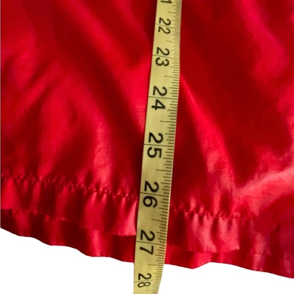 VTG Levis Olympic 80s red lightweight pullover hooded 3/4 zip Windbreaker large - Picture 10 of 12